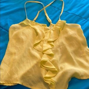 Yellow ruffly flowy shirt